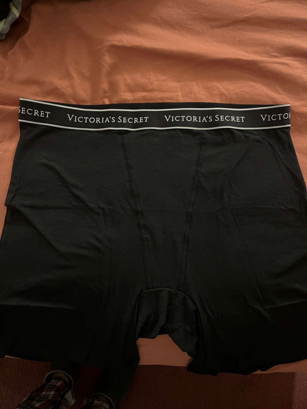Victoria's Secret Black Boxer Briefs with Branded Waistband